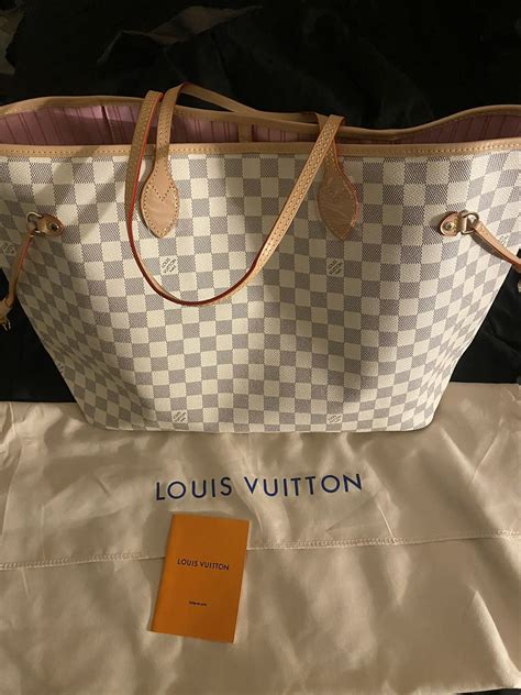 louis vuitton neverfull damier azur gm rose ballerina lining|Louis Vuitton damier azur canvas.